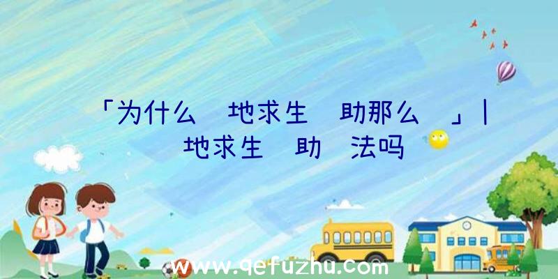 「为什么绝地求生辅助那么贵」|绝地求生辅助违法吗